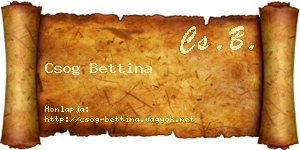 Csog Bettina névjegykártya